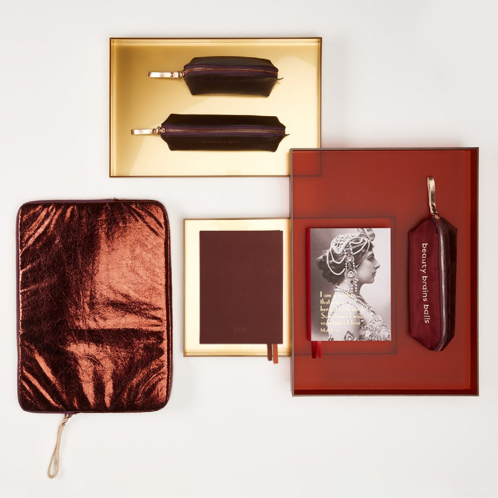 leather - Specials - Contrast - Pouch - Etui - Mata Hari - Brown