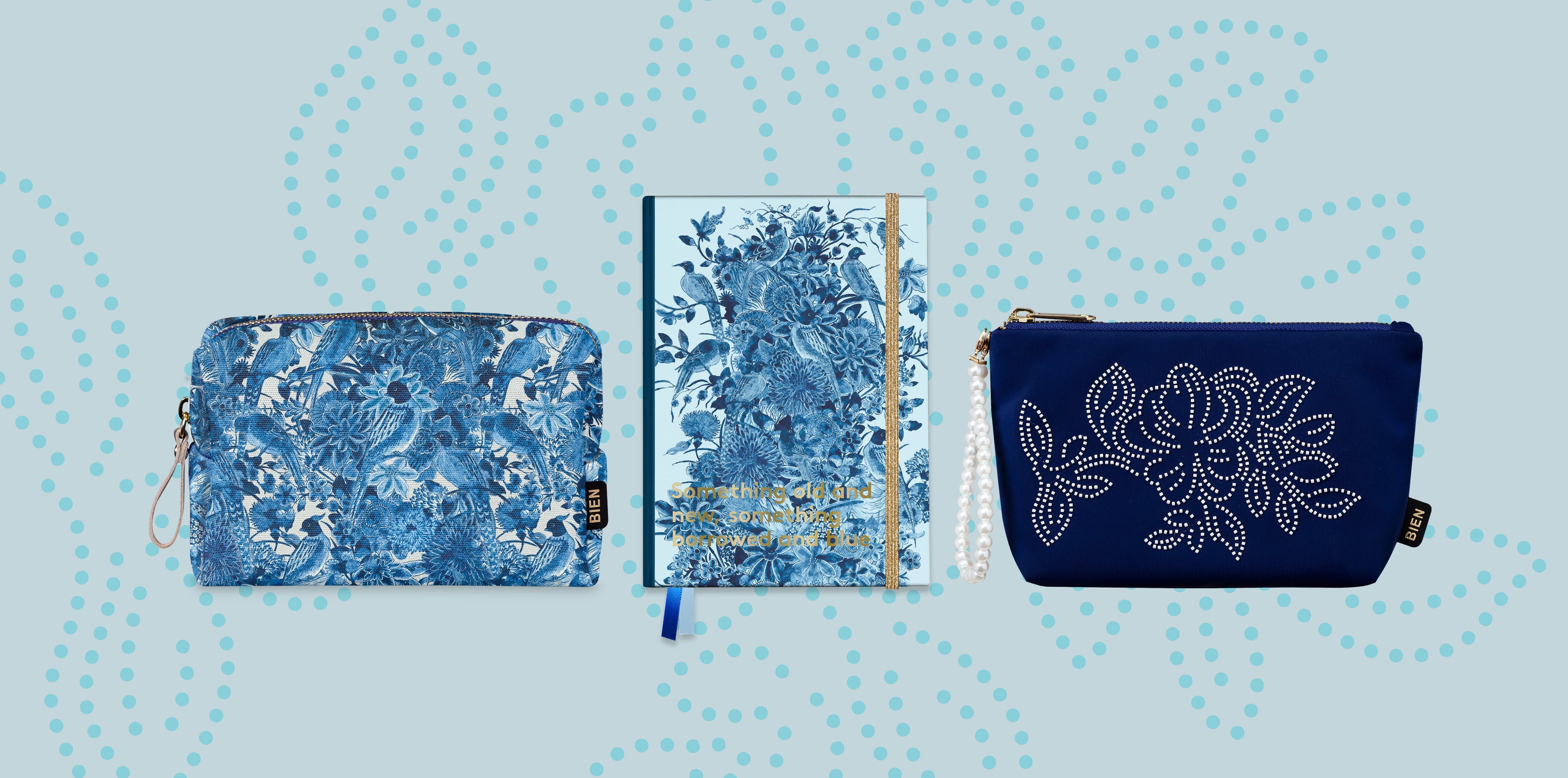 Notizbuch aus Satin/Nylon mit Delft-Blau-Motiv mit Vögeln und Blumen, Rijksmuseum Amsterdam
