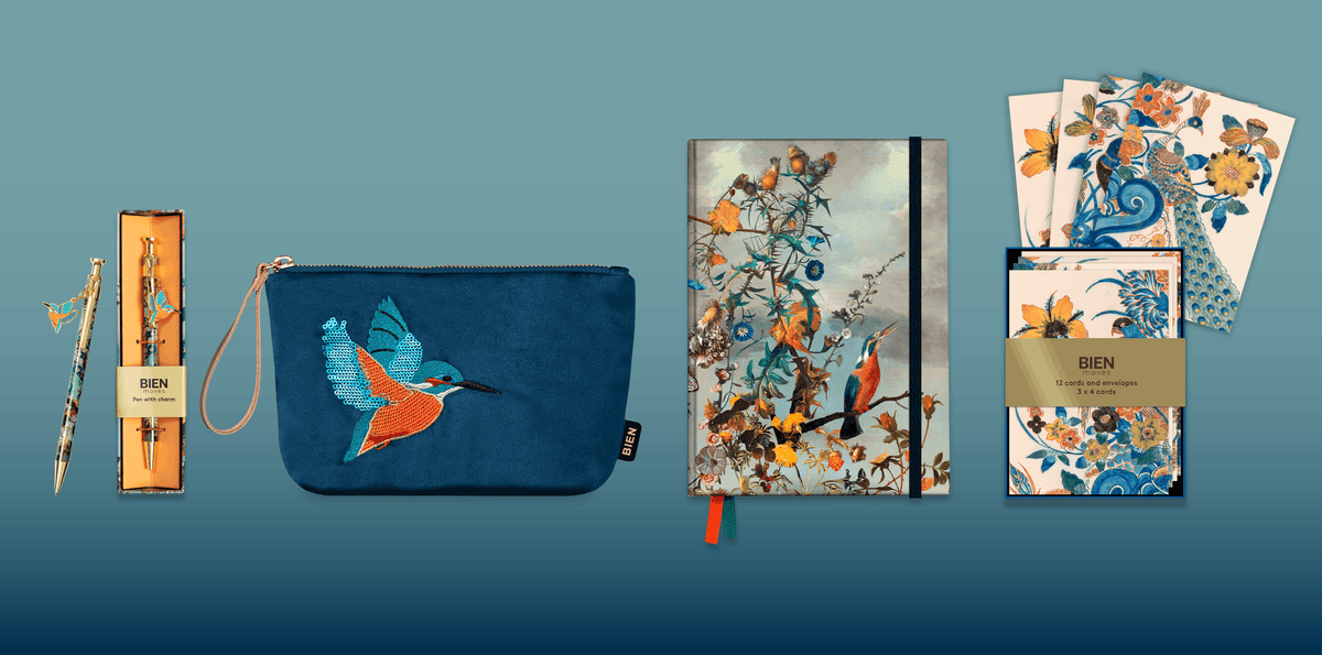 Delft Blue CARDS with flowers & birds, Rijksmuseum
