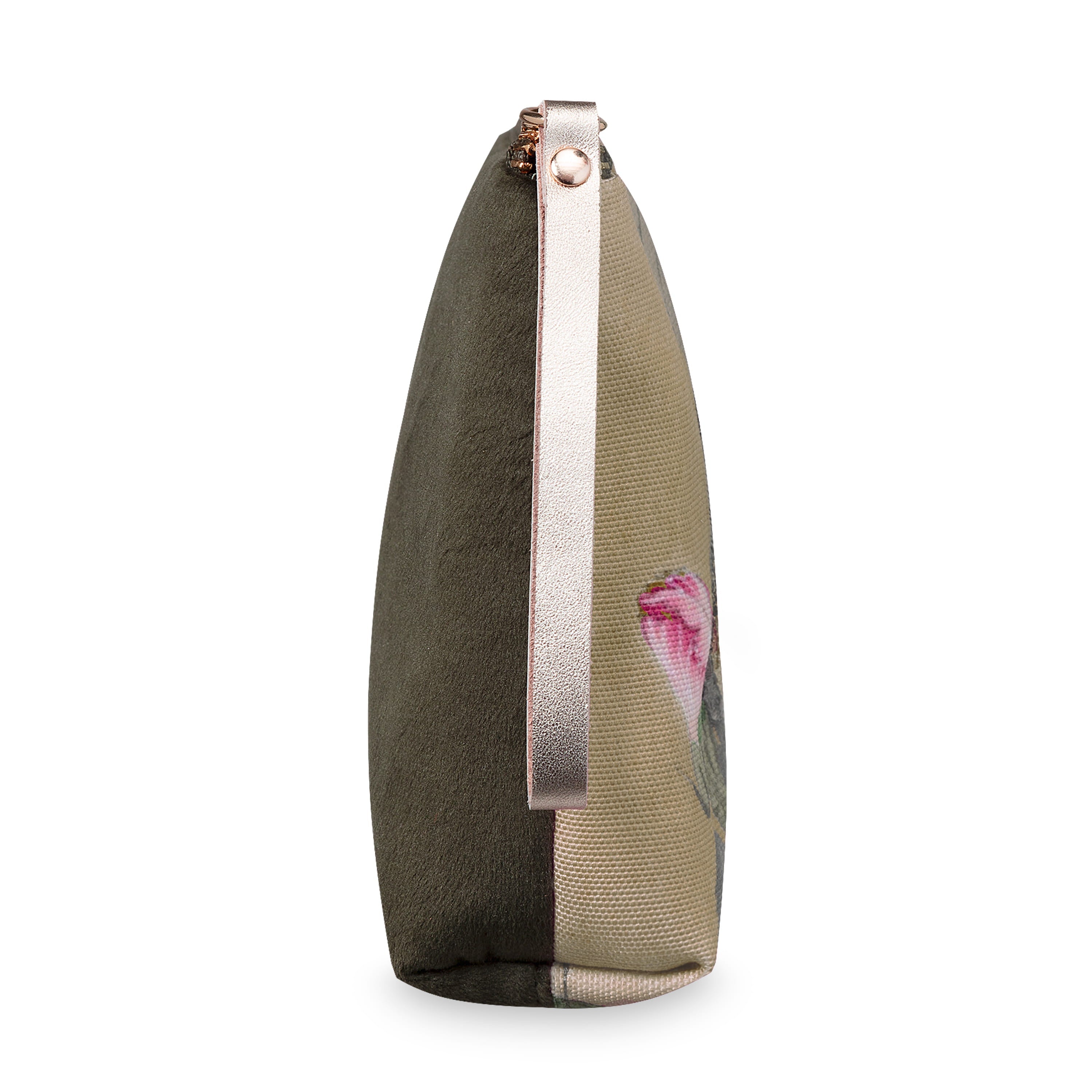 Grande trousse de maquillage en velours de coton avec broderie d'oiseaux, oiseau et fleurs d'Ohara Koson, Rijksmuseum