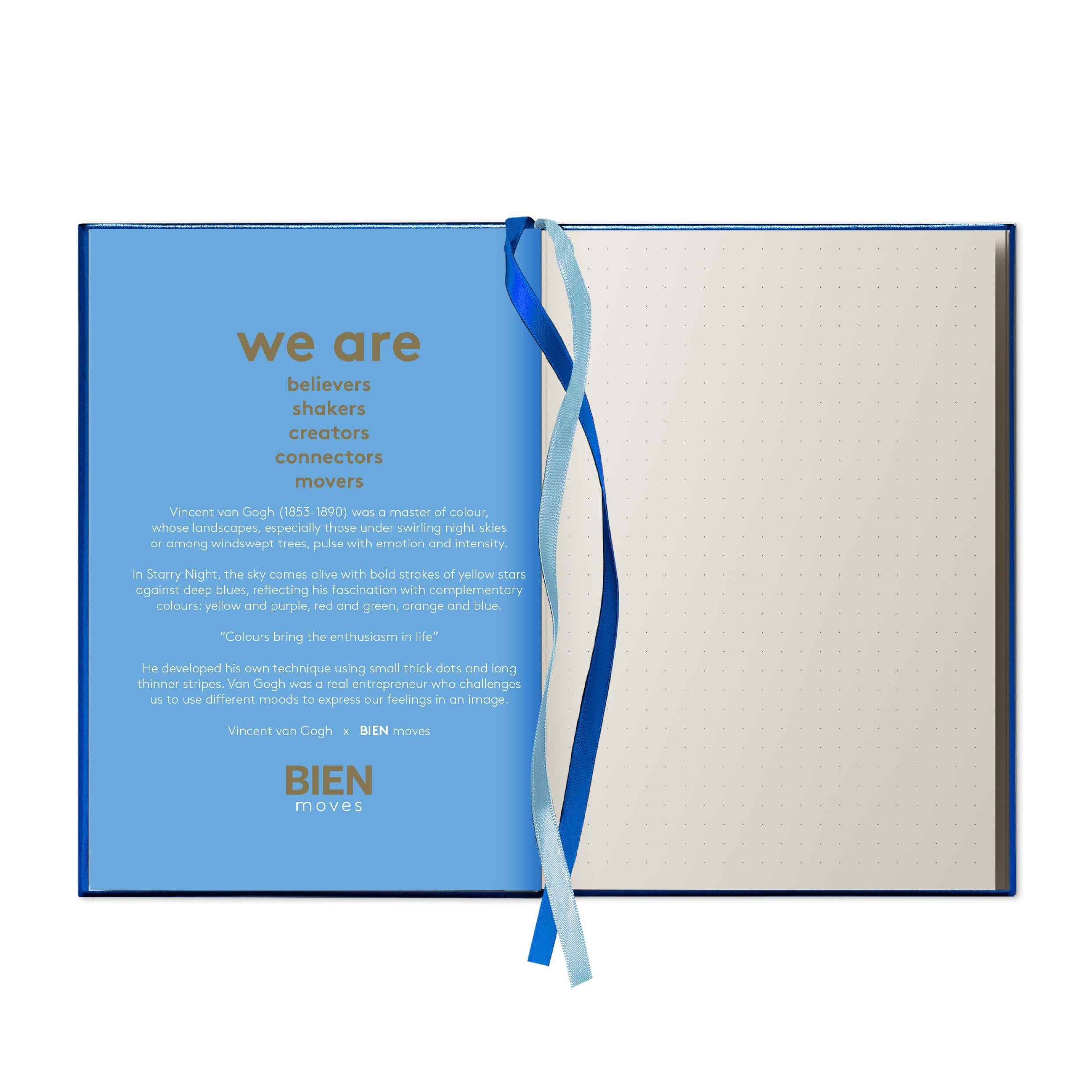 Notebook with embroidery quote - I dream my painting