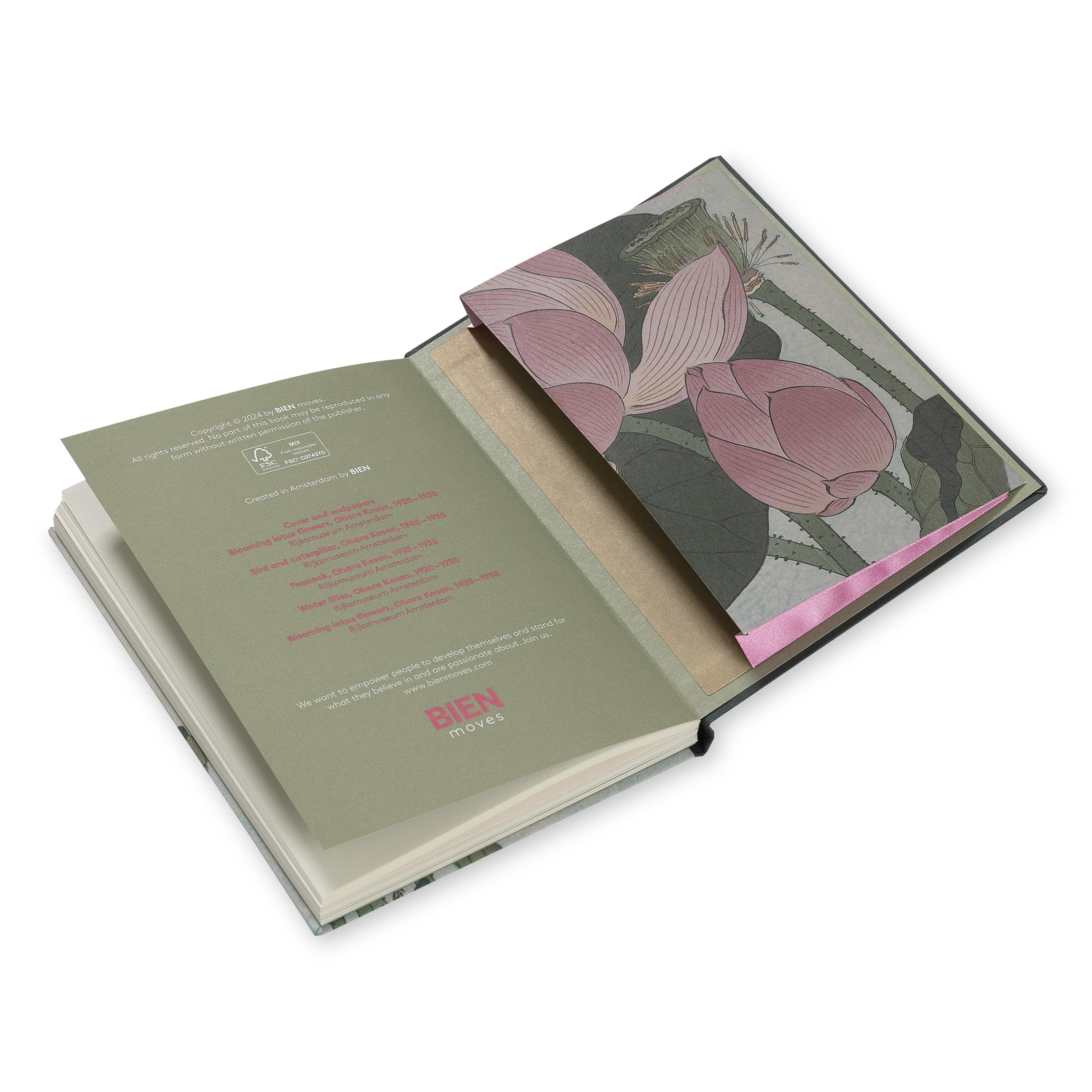 Notitieboekje bloeiende lotus - Ohara Koson
