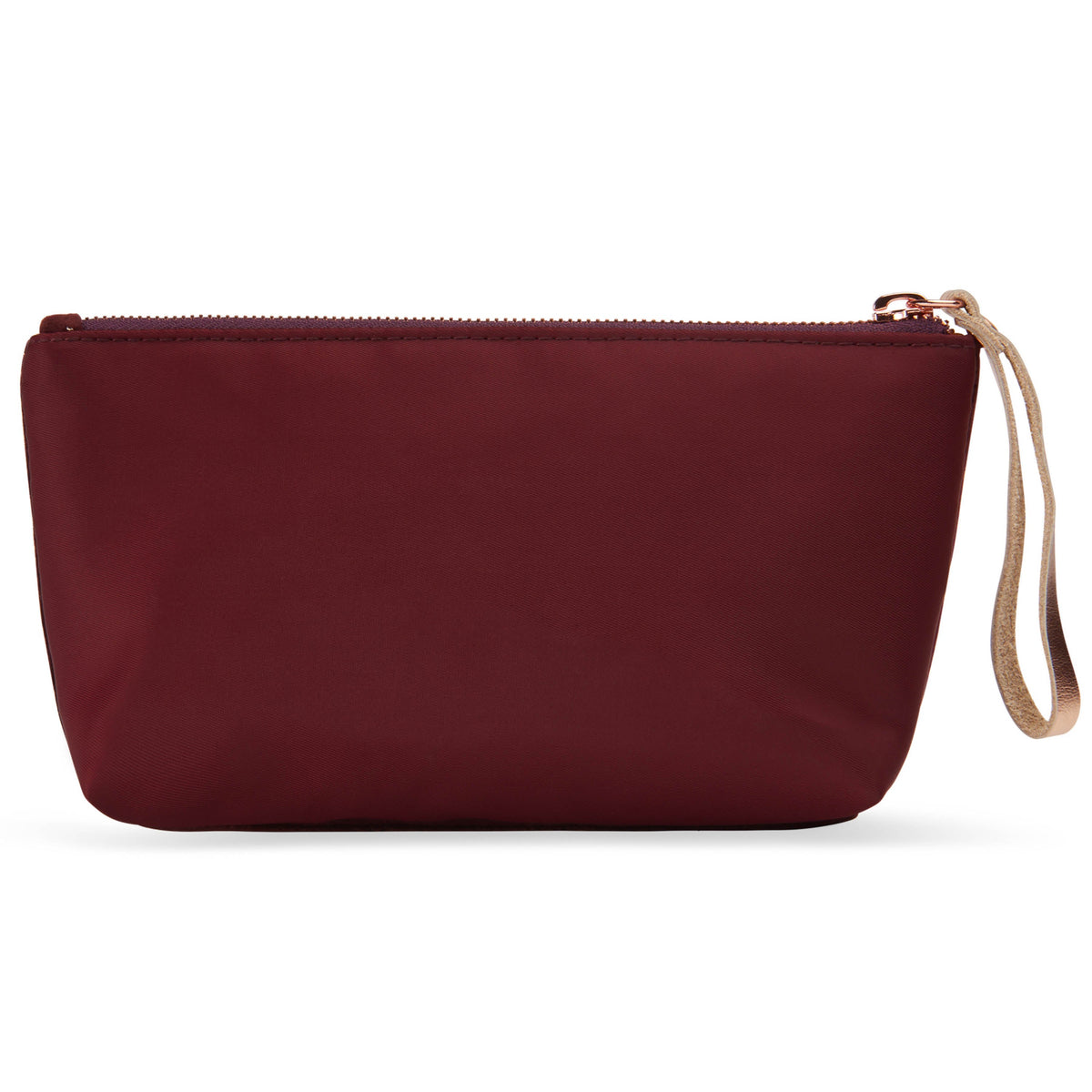 Large velvet makeup pouch with butterfly embroidery