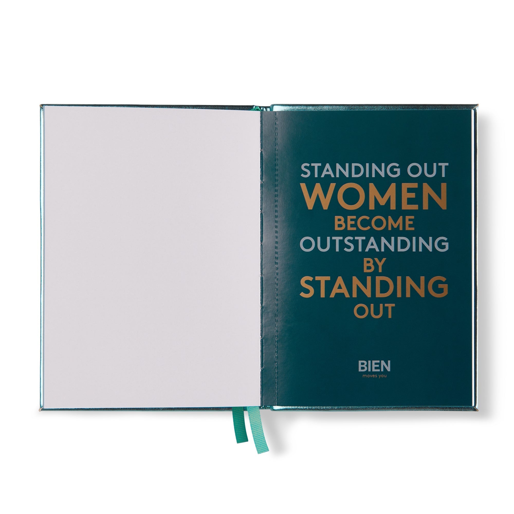 Embroidered quote notebook - "Shake the rules" - BIEN moves