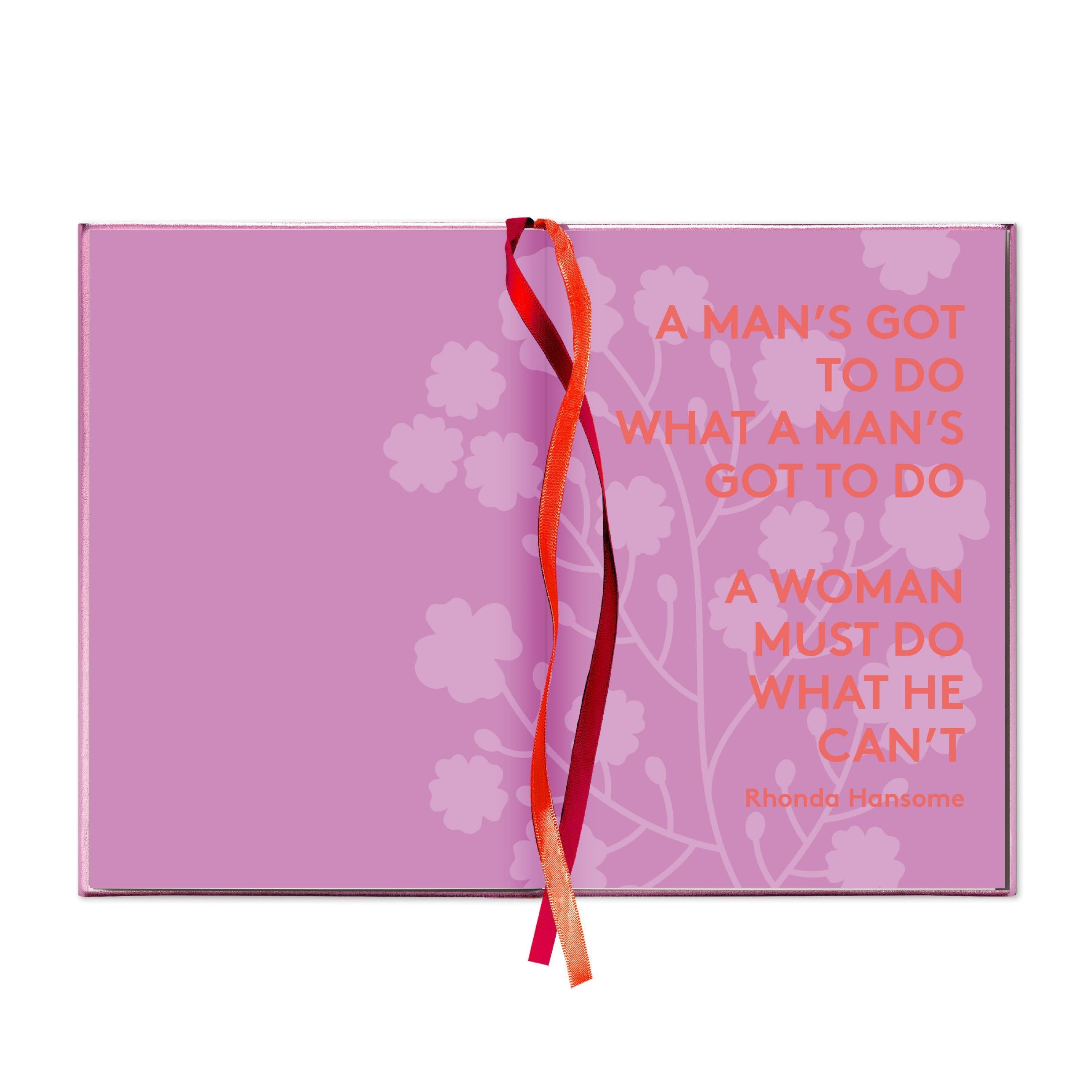 Notebook with Embroidery Quote - WHO MEN? WOMEN!