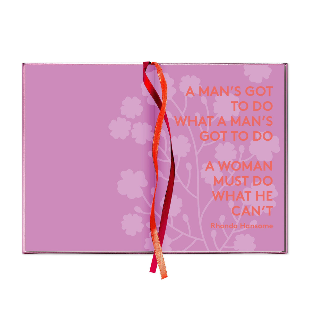 Notebook with Embroidery Quote - WHO MEN? WOMEN!