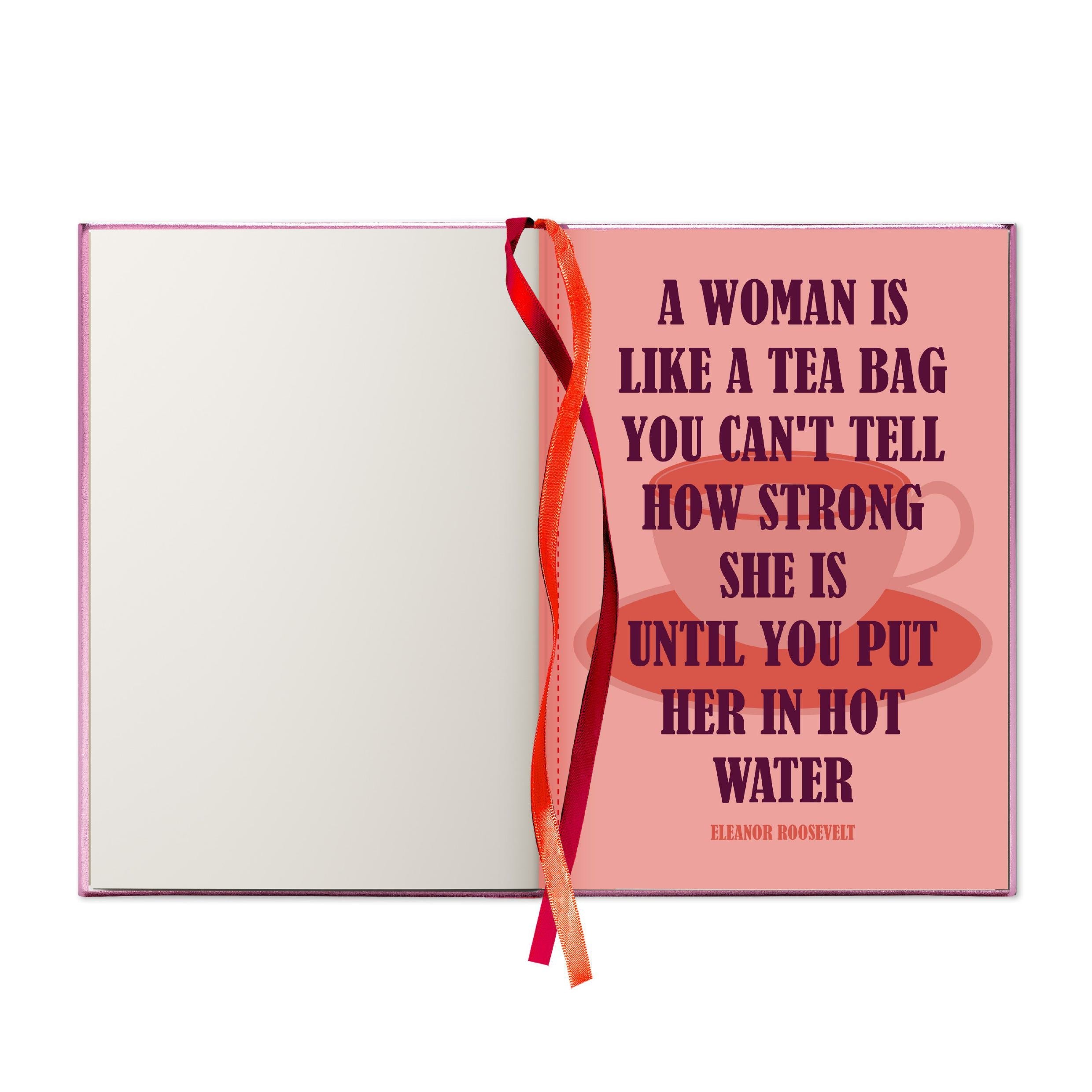 Notebook with Embroidery Quote - WHO MEN? WOMEN!