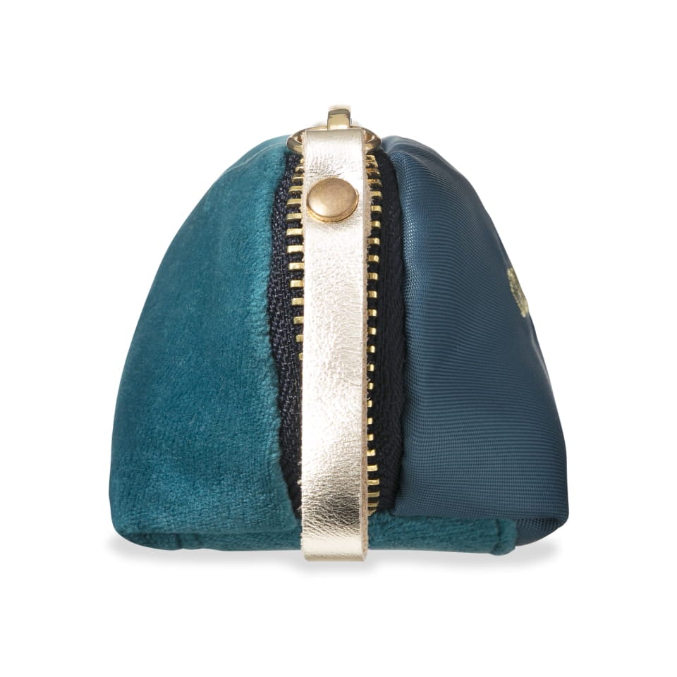 Satin-nylon velvet embroidered pencil case - “cute curious crazy” - BIEN moves