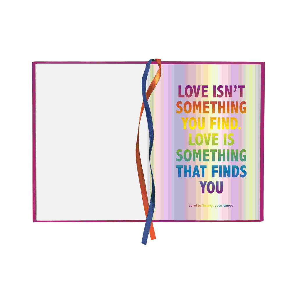 Embroidered hologram quote notebook - Colourful Quote
