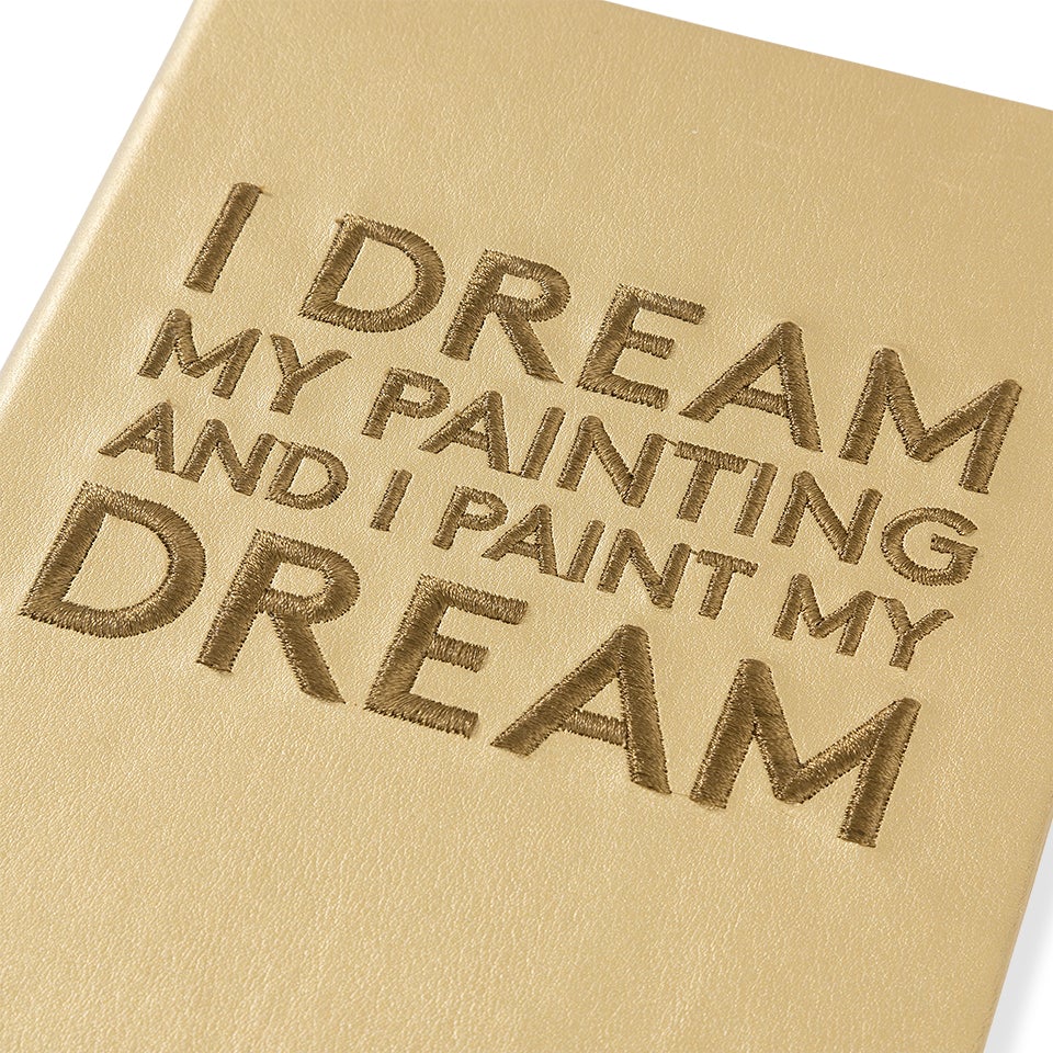 Geborduurd notitieboek met quote - "I dream my painting" - BIEN moves