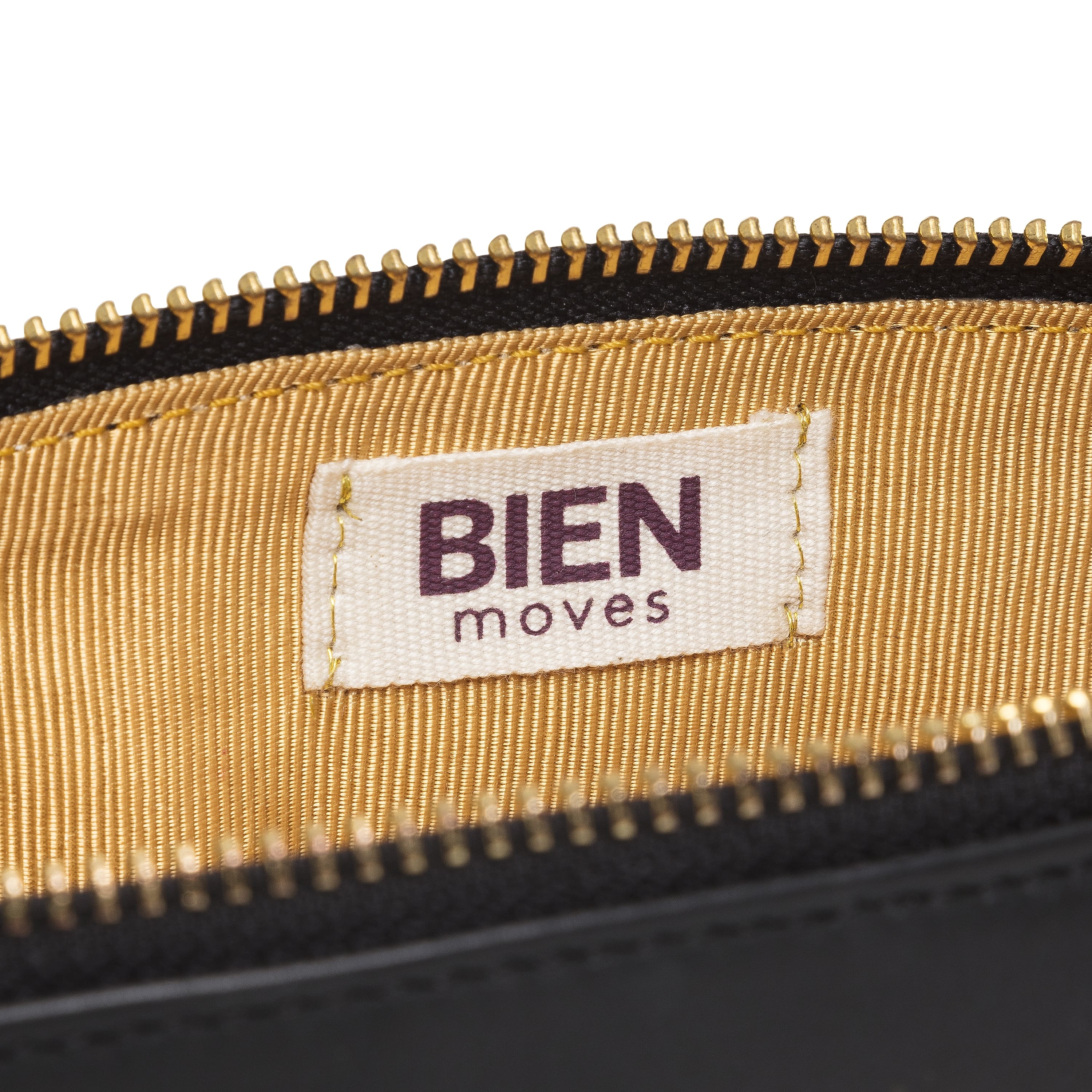 Small leather makeup bag black - "shake show shine" - BIEN moves