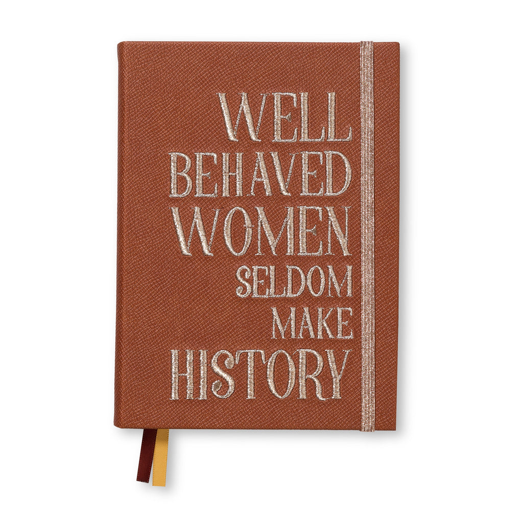 Geborduurd notitieboek met quote - "Well behaved women" - NIEUWE EDITIE - BIEN moves